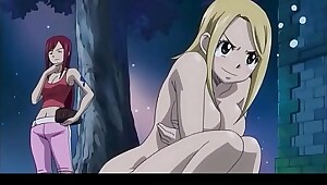 girls fan service Fairy Tail ova 1 2 Funny moments