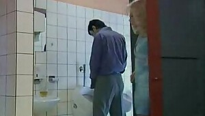 German mature woman fucked in public toilet